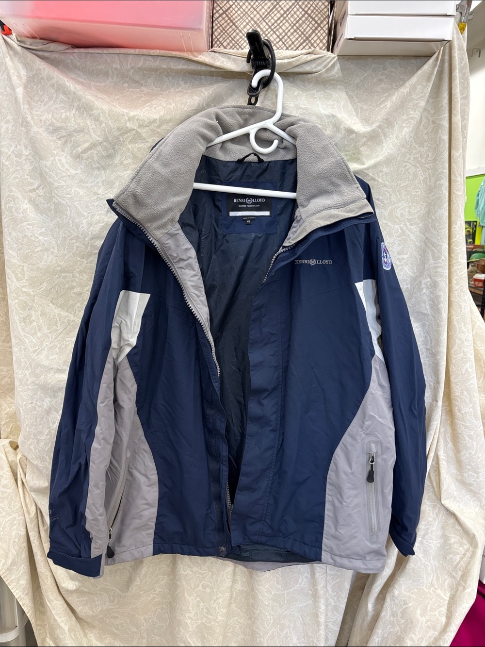 Henri Lloyd Navy and Light Gray Men's Rain Jacket